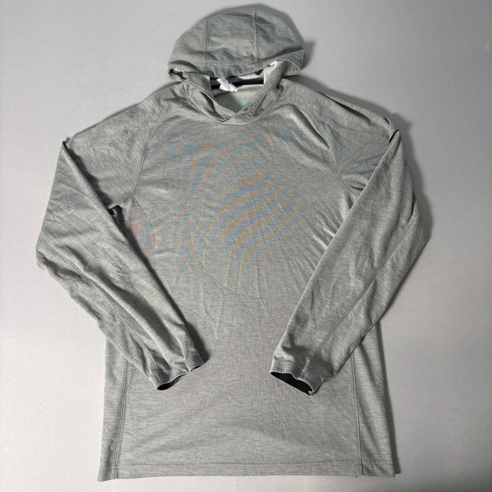 Nike Dri-FIT Mens Gray Long Sleeve Performance Hoodie Wool Blend Size M